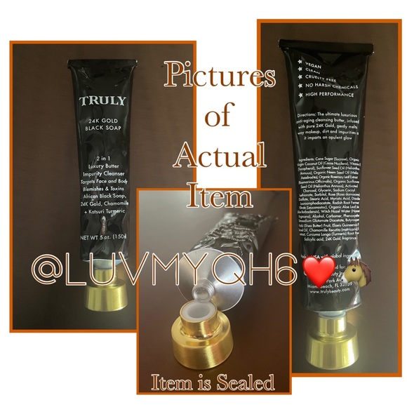 TRULY 24k Gold Black Soap 🎉HP🎉 - Picture 2 of 2